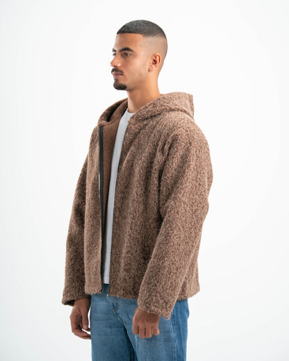BROWN MOHAIR JACKET