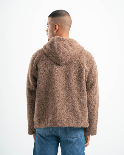 BROWN MOHAIR JACKET