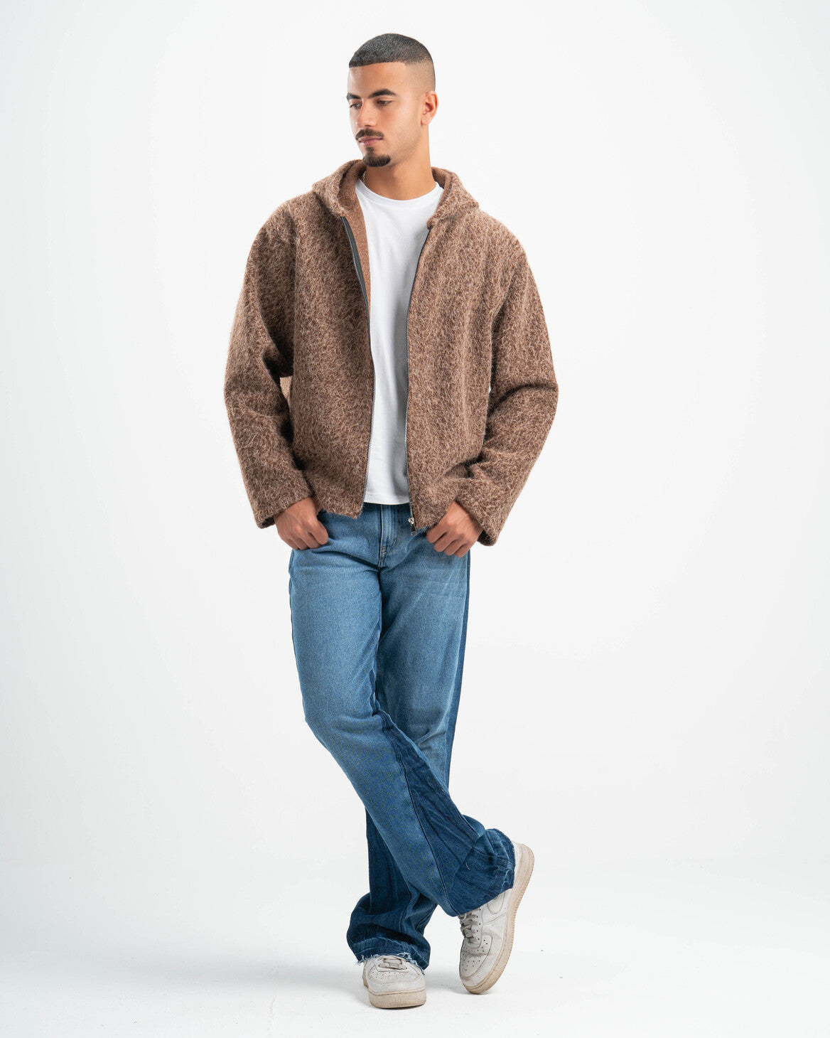 BROWN MOHAIR JACKET