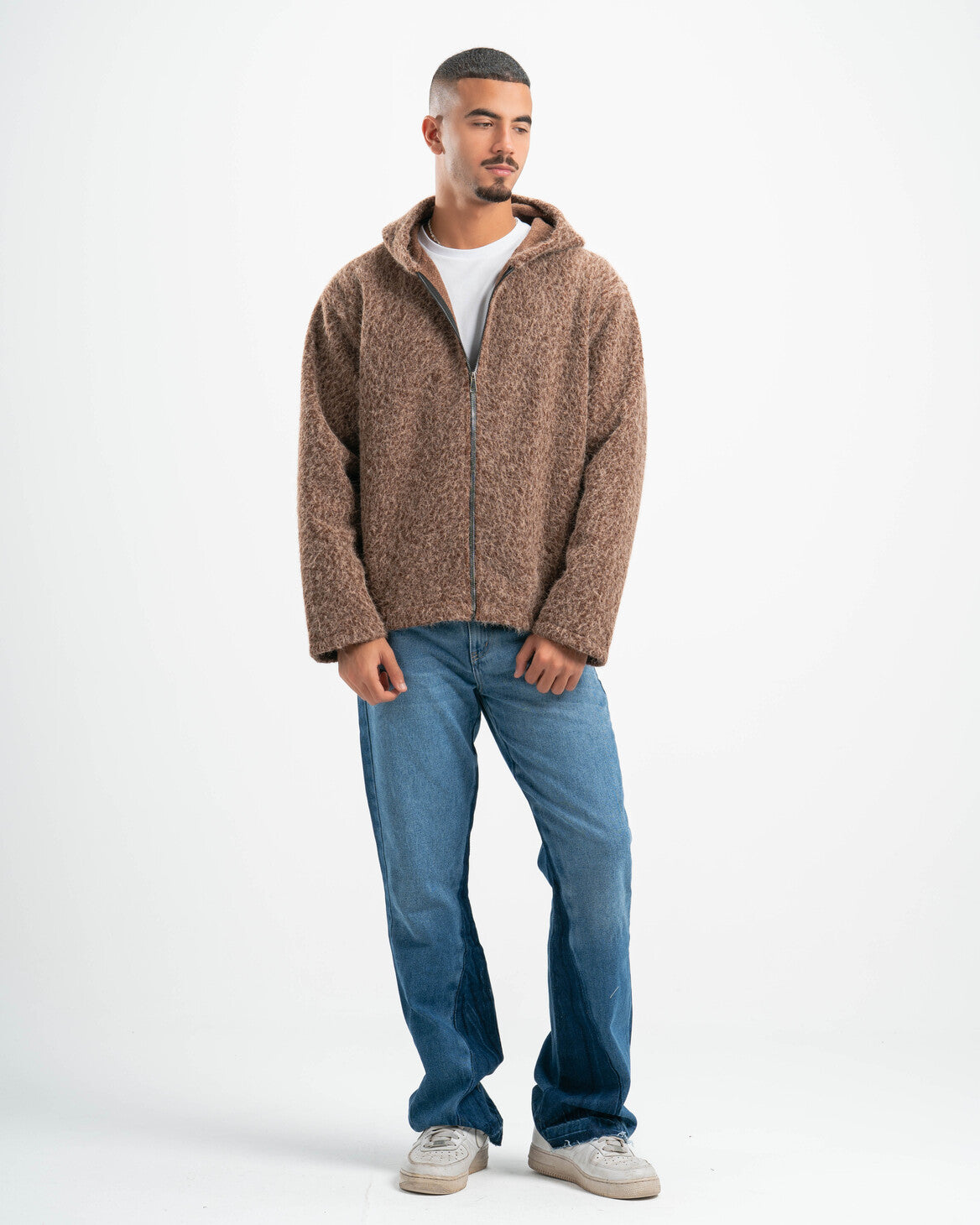 BROWN MOHAIR JACKET
