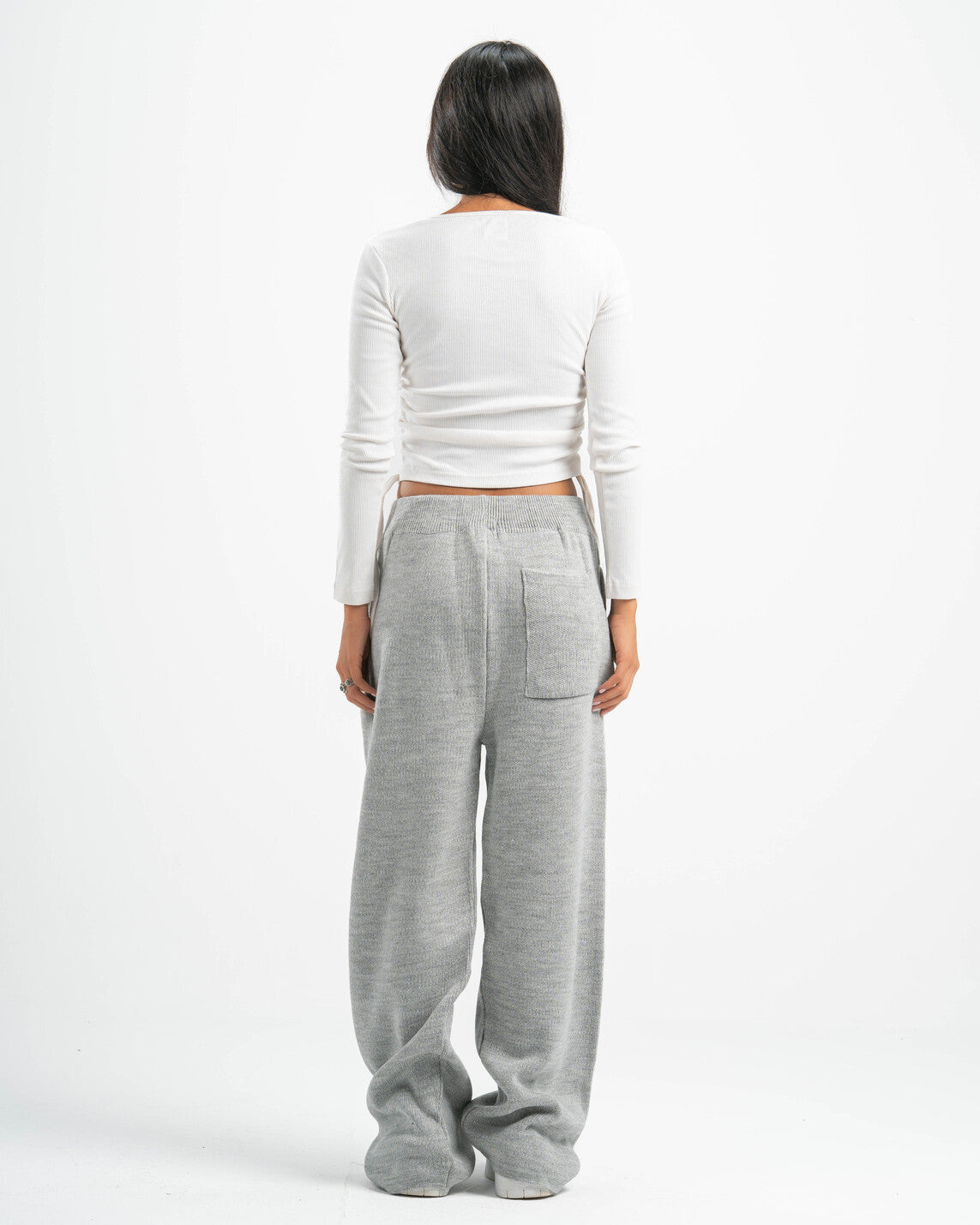 PSYCH GREY KNITTED PANTS