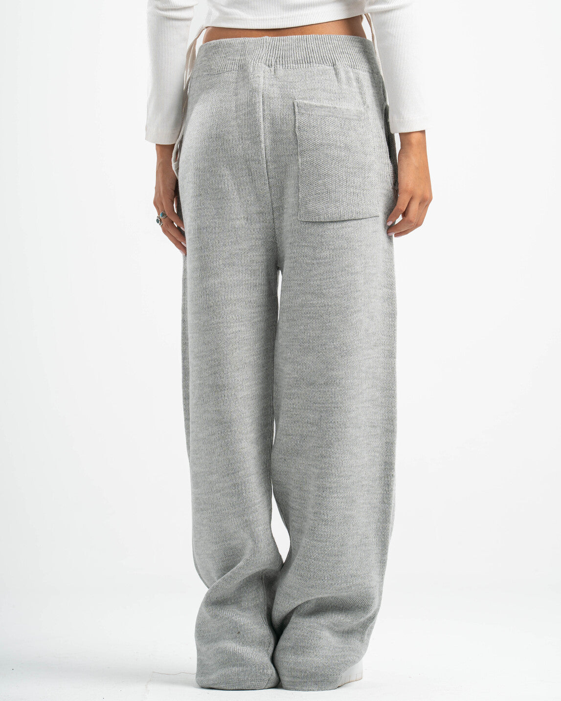 PSYCH GREY KNITTED PANTS