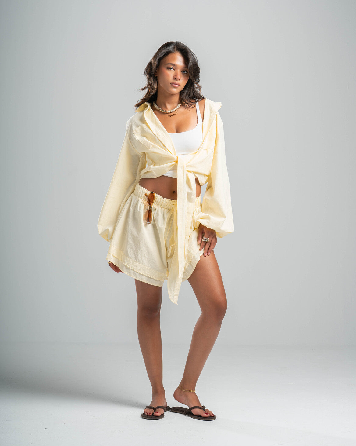 YELLOW COASTAL SHORTS