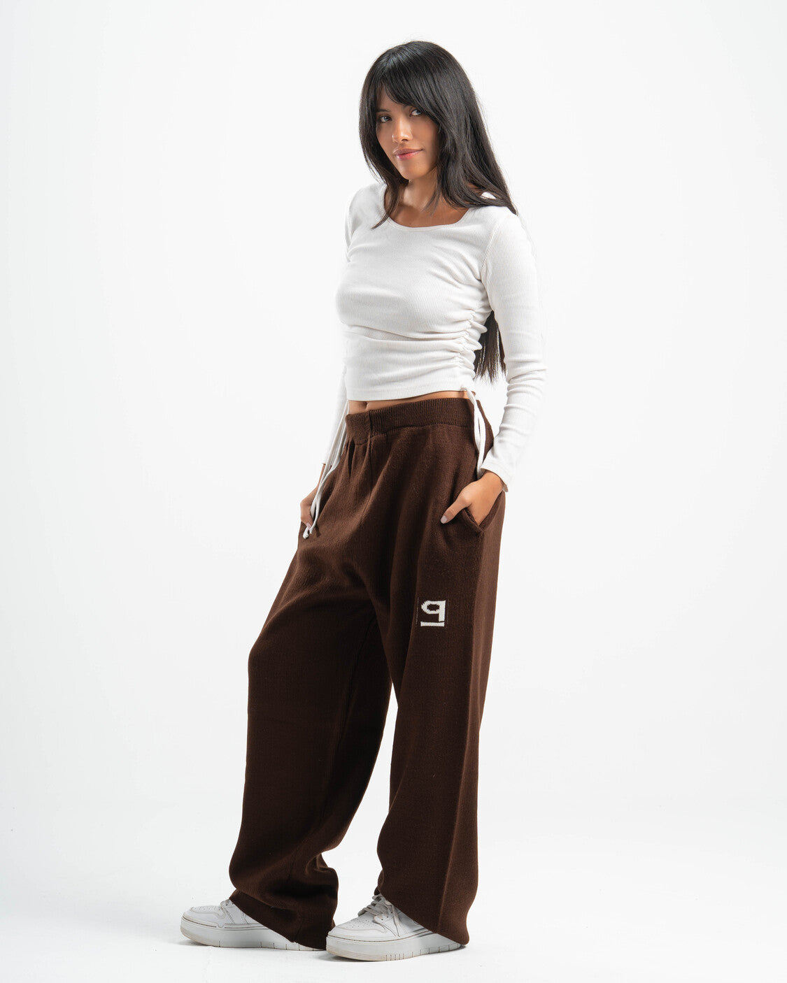PSYCH BROWN KNITTED PANTS