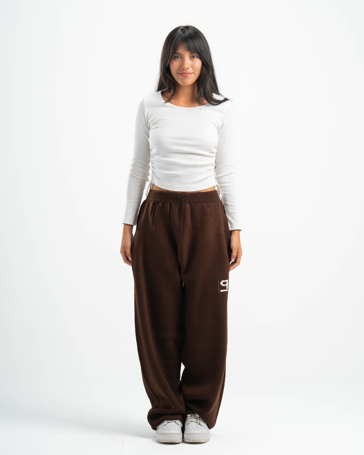PSYCH BROWN KNITTED PANTS