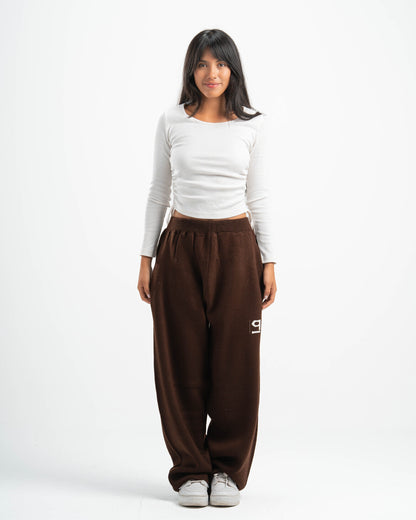 PSYCH BROWN KNITTED PANTS