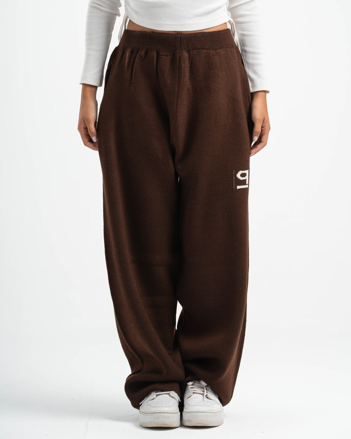 PSYCH BROWN KNITTED PANTS
