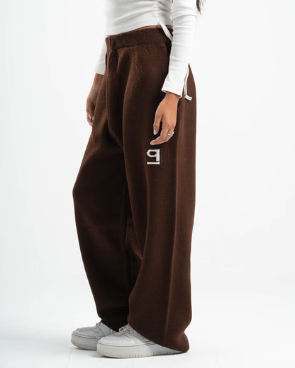 PSYCH BROWN KNITTED PANTS