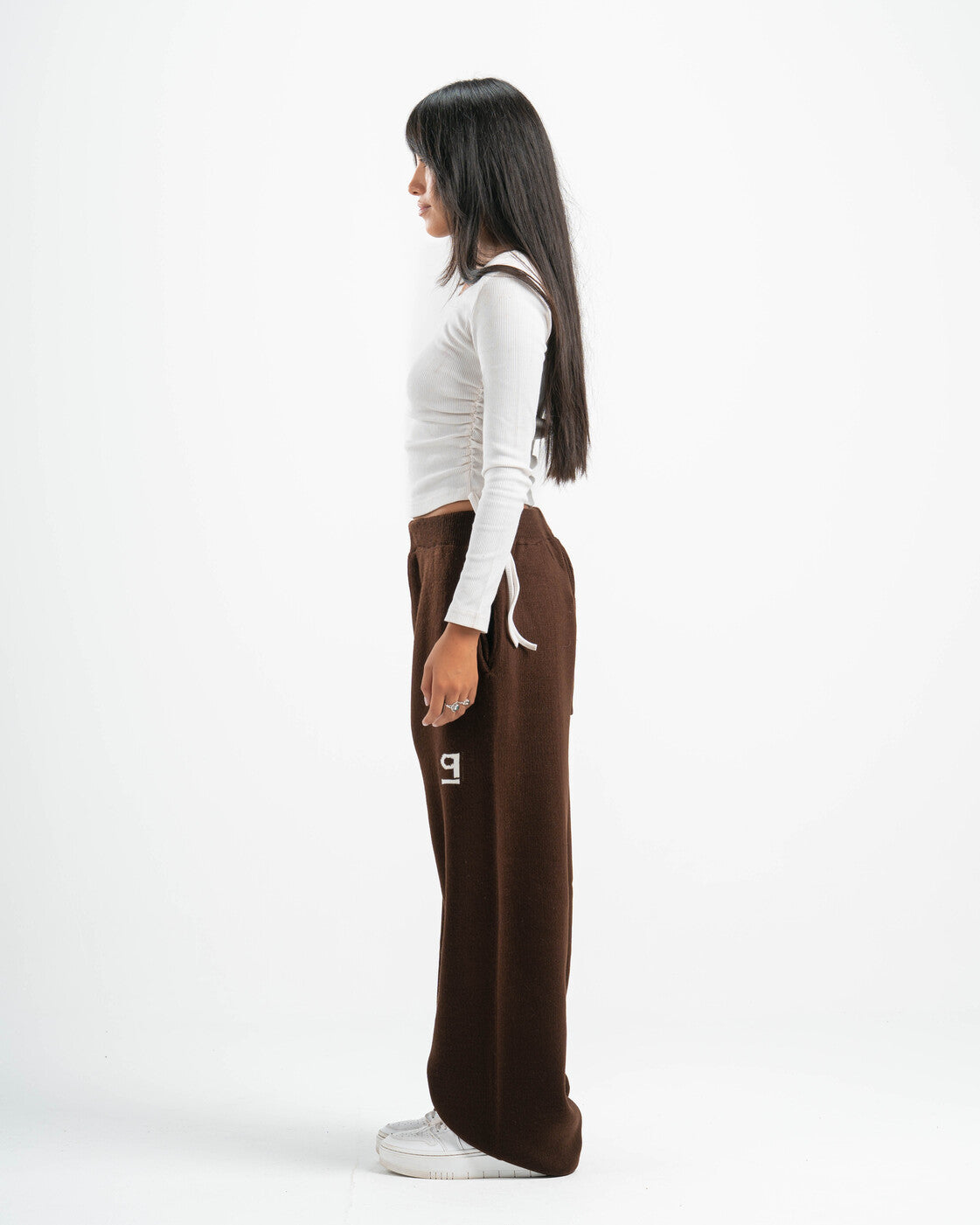 PSYCH BROWN KNITTED PANTS