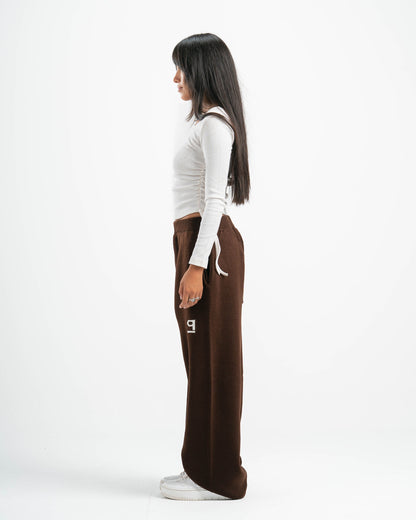 PSYCH BROWN KNITTED PANTS