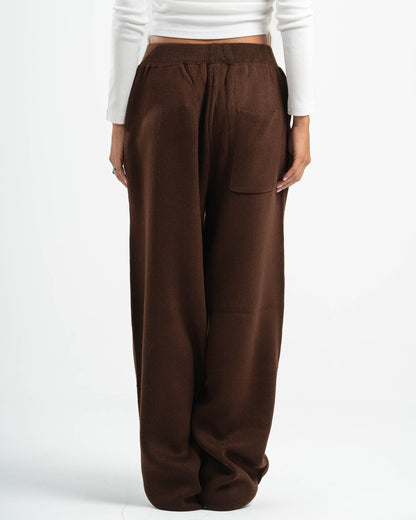 PSYCH BROWN KNITTED PANTS