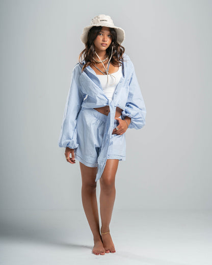 BABY BLUE COASTAL SHORTS