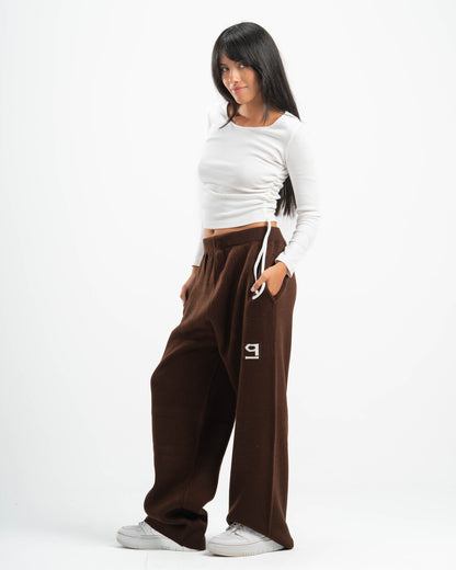 PSYCH BROWN KNITTED PANTS