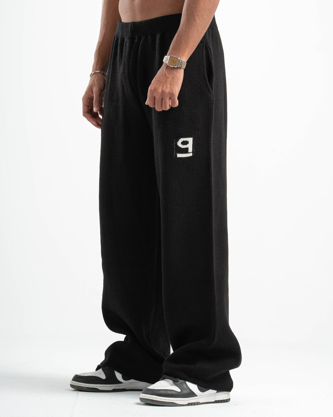 PSYCH BLACK KNITTED PANTS