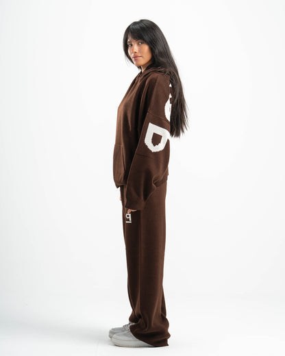 PSYCH BROWN KNITTED PANTS