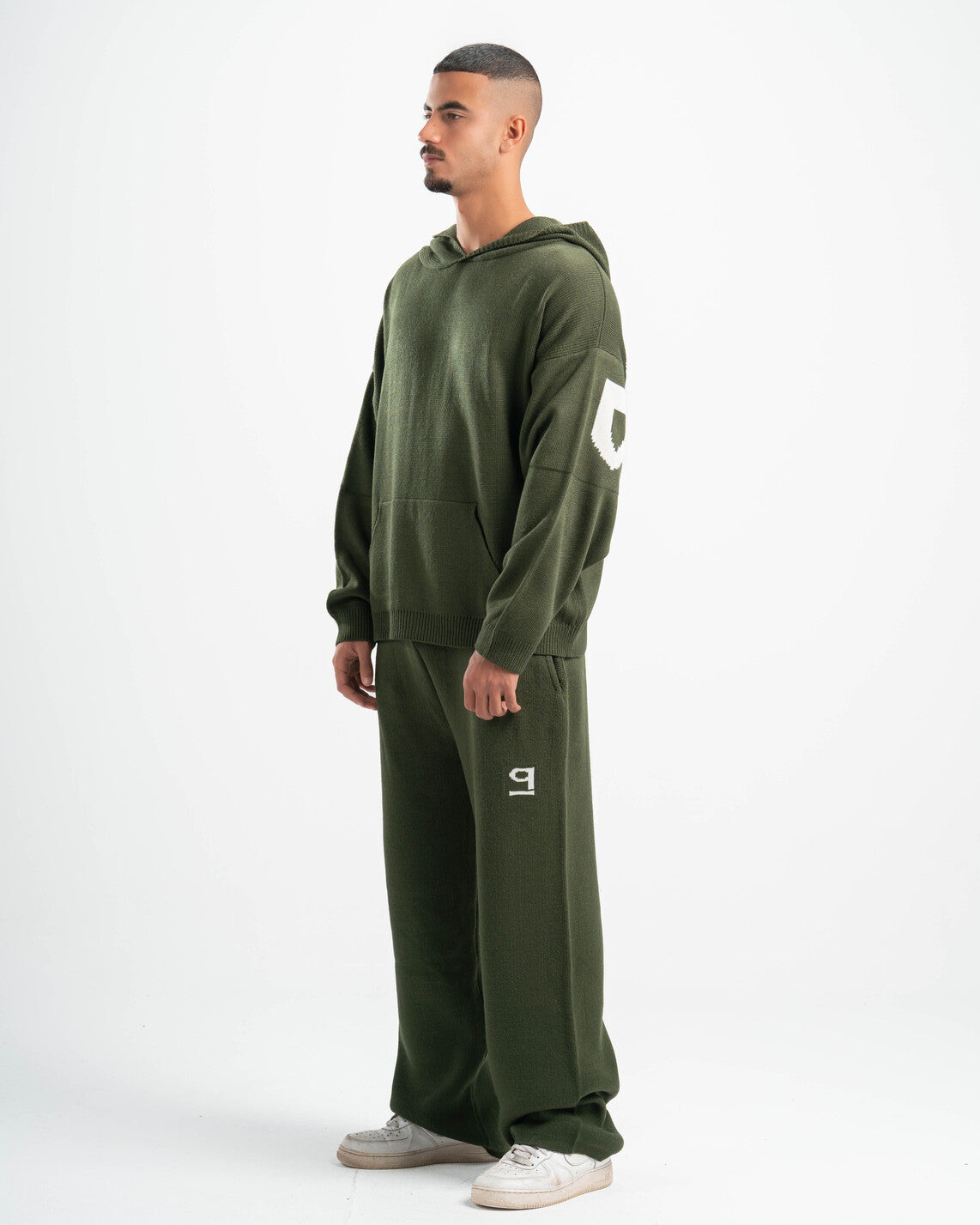 PSYCH OLIVE KNITTED HOODIE