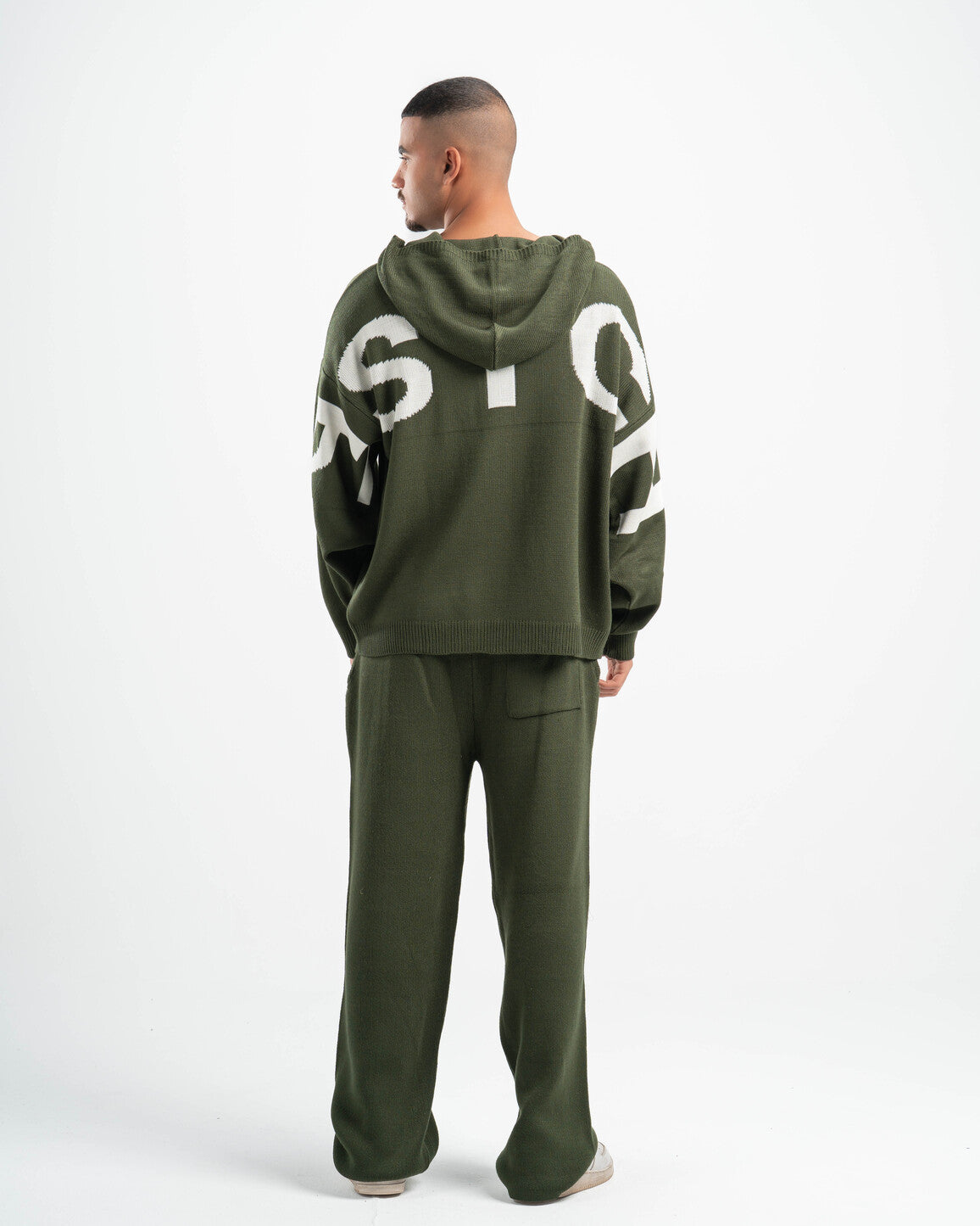 PSYCH OLIVE KNITTED HOODIE