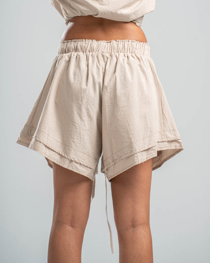 BEIGE COASTAL SHORTS
