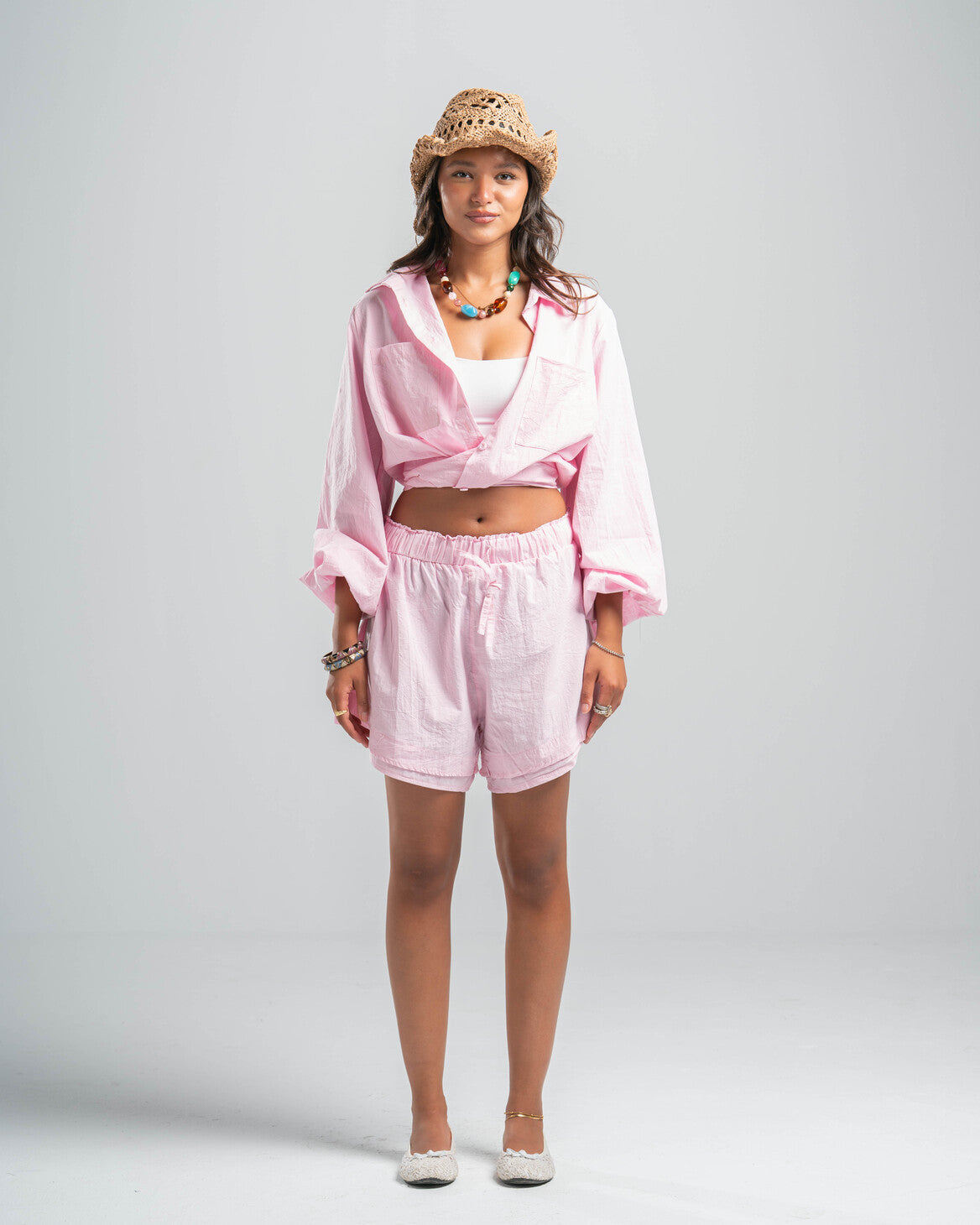 PINK COASTAL SHORTS