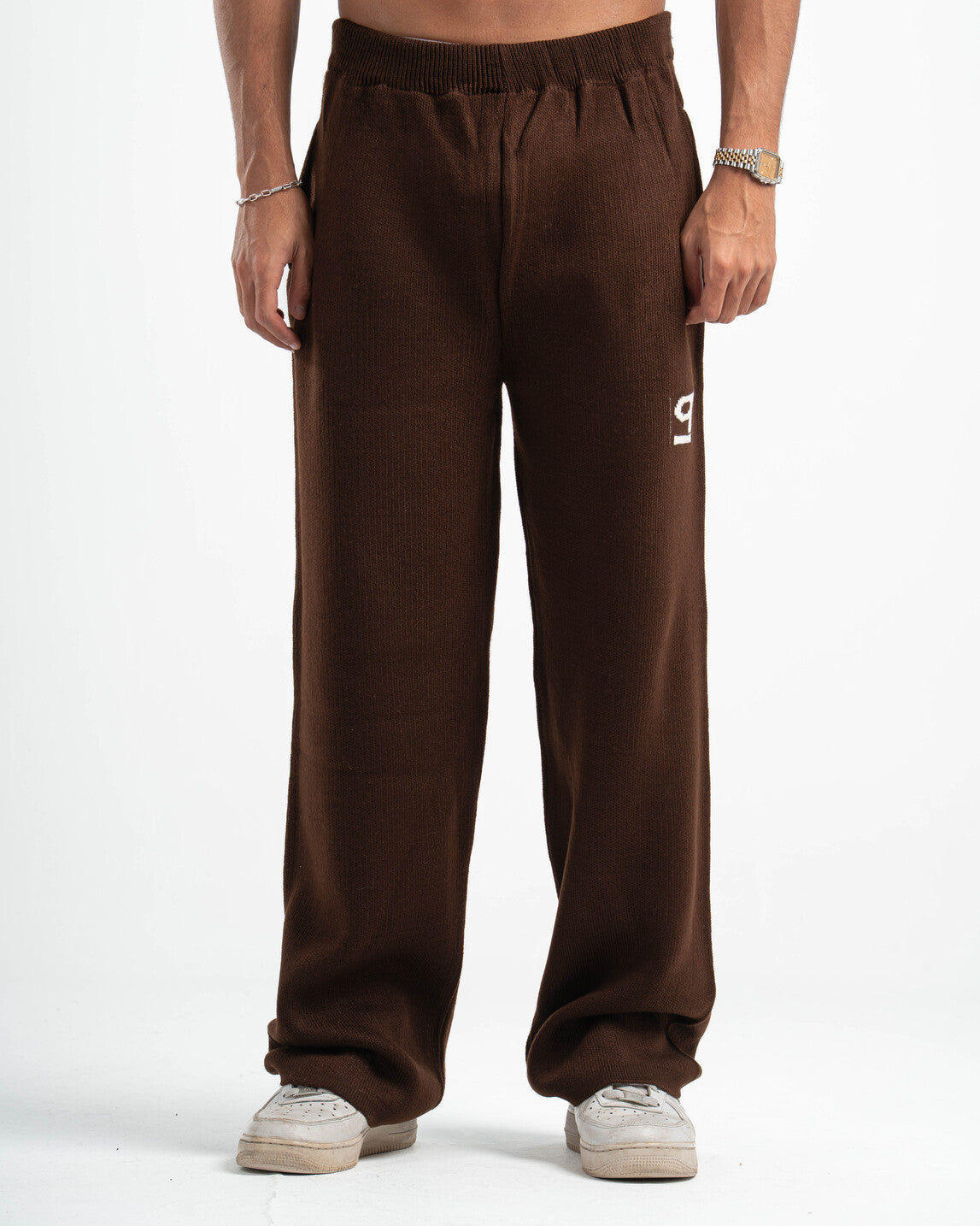 PSYCH BROWN KNITTED PANTS