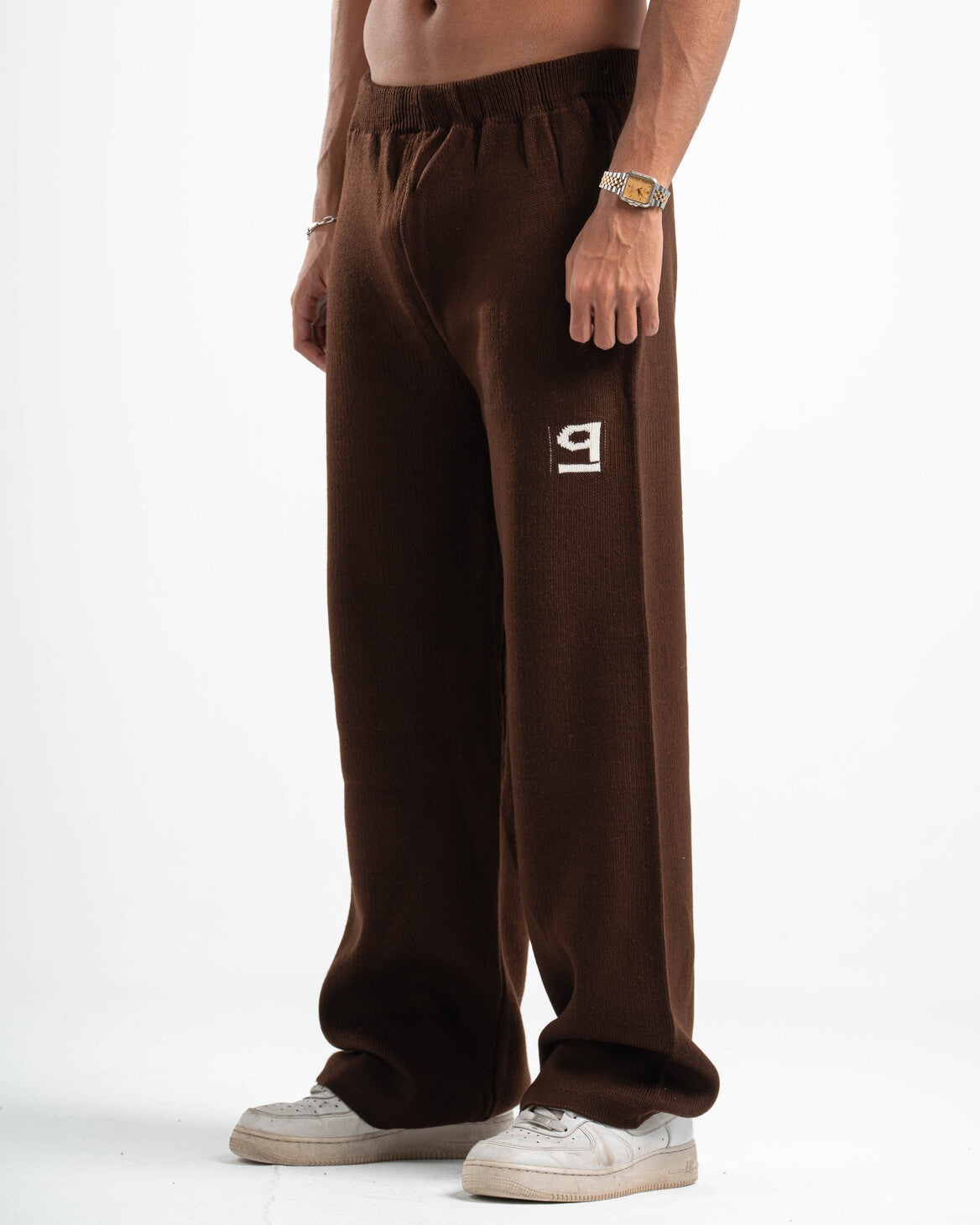 PSYCH BROWN KNITTED PANTS