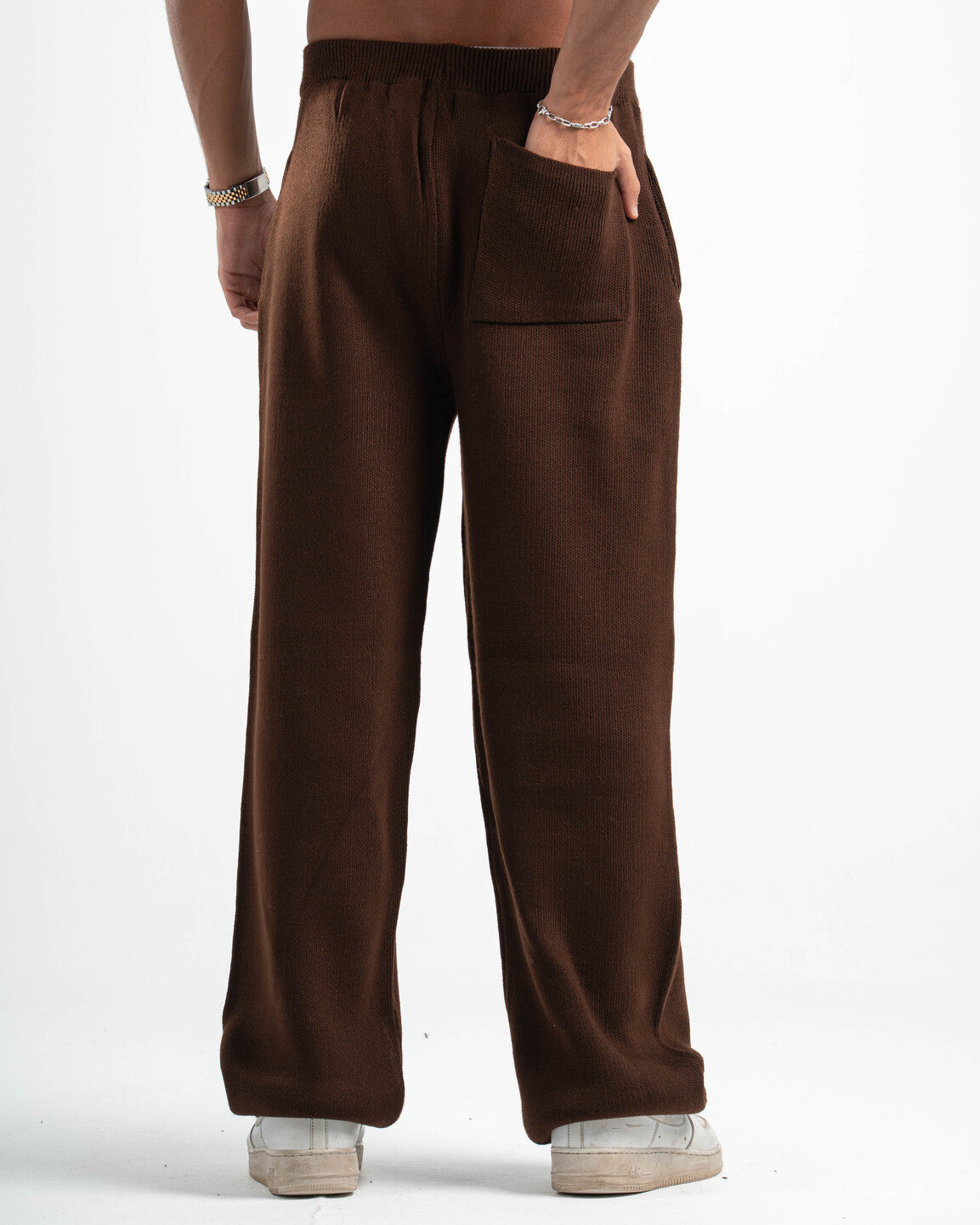 PSYCH BROWN KNITTED PANTS