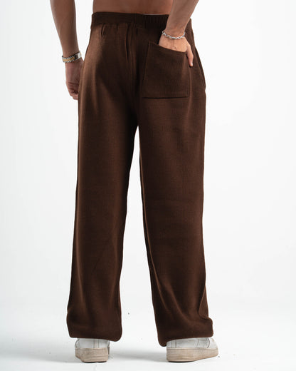 PSYCH BROWN KNITTED PANTS