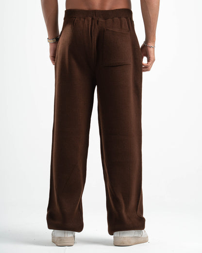 PSYCH BROWN KNITTED PANTS