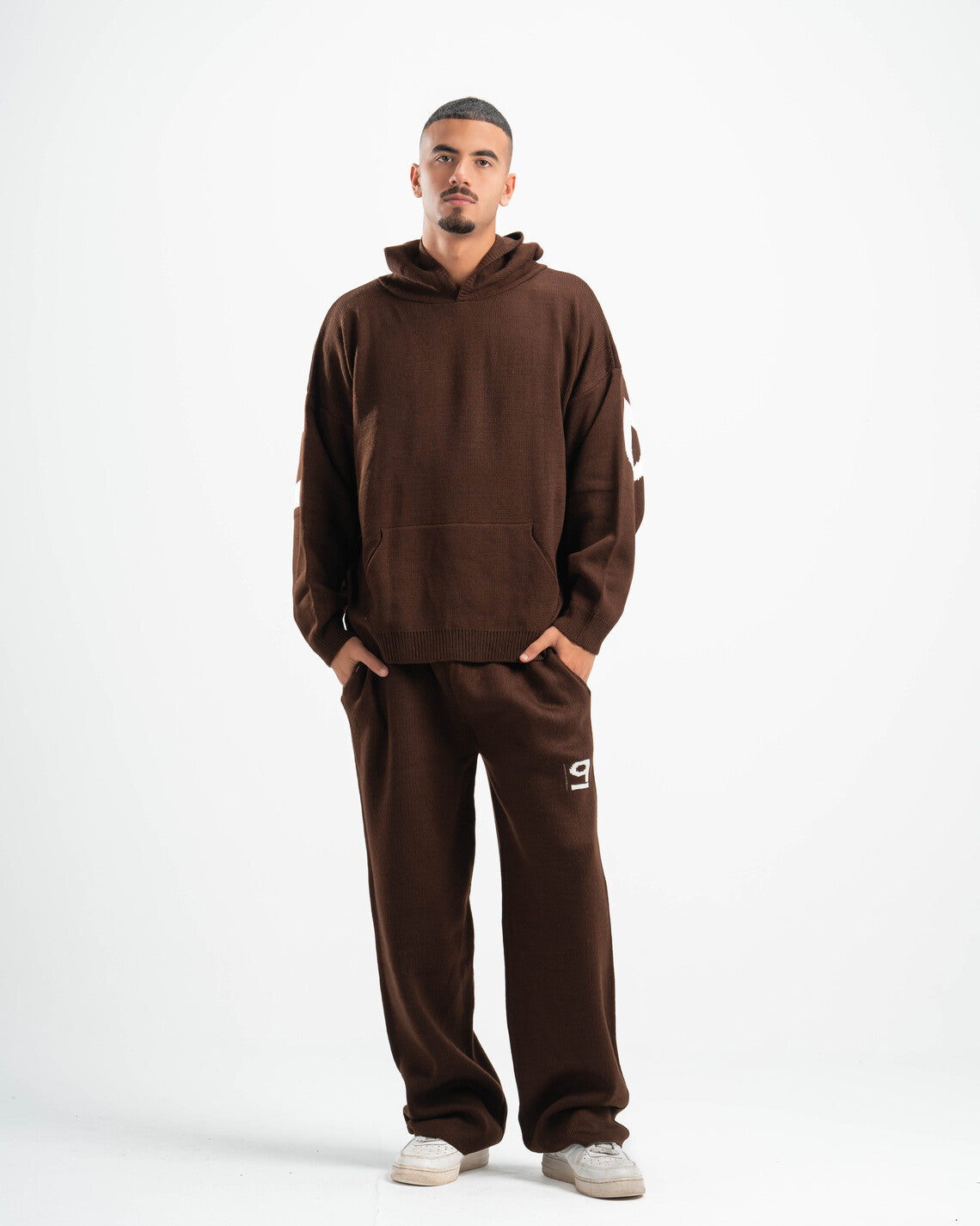 PSYCH BROWN KNITTED PANTS