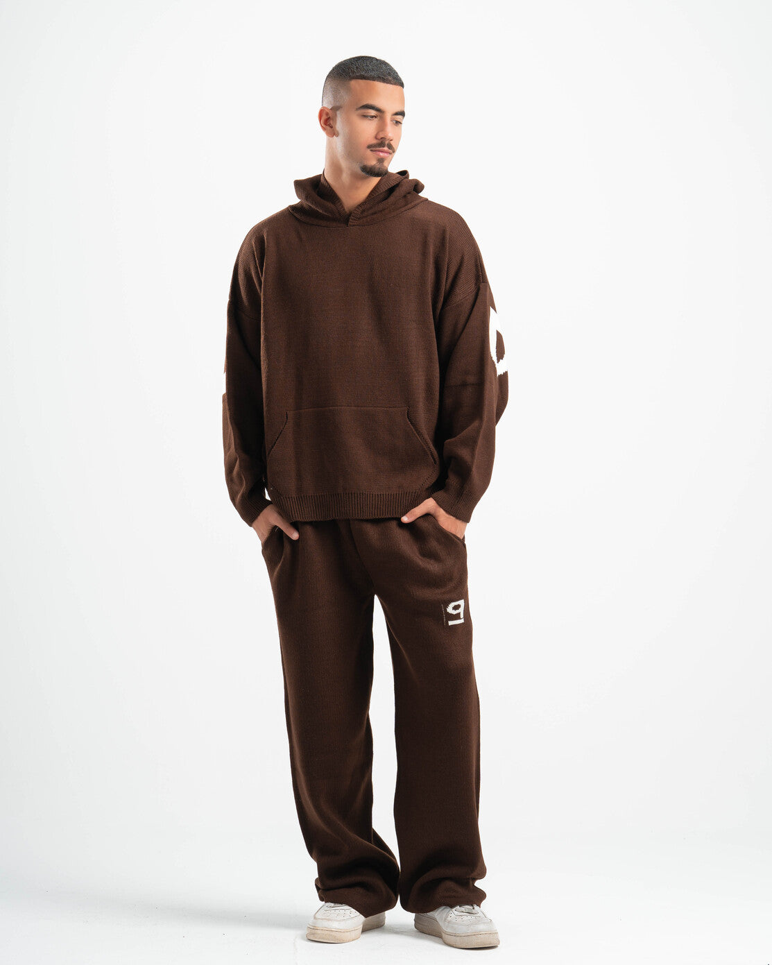 PSYCH BROWN KNITTED PANTS