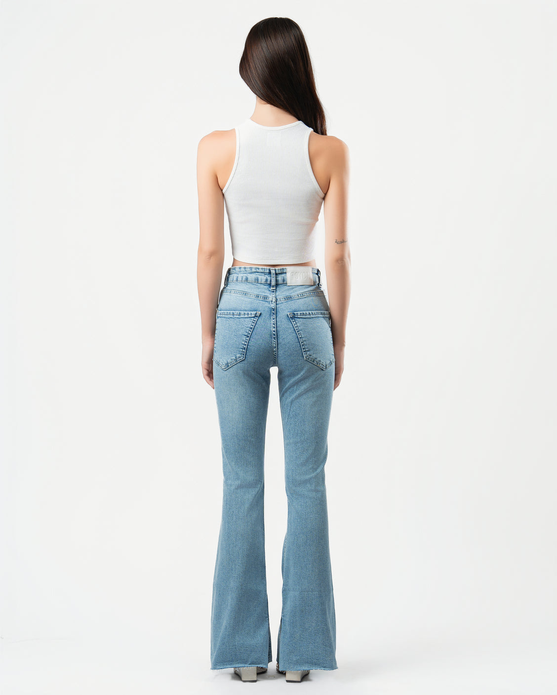 Flared Jeans in Light Blue