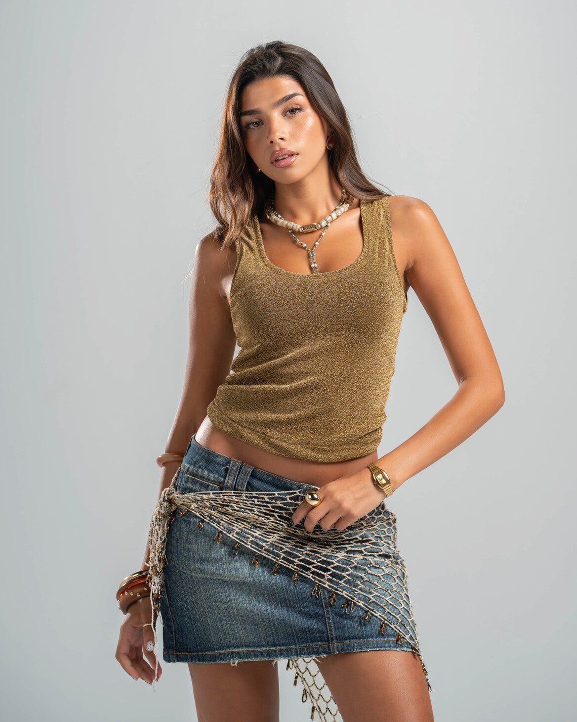 GOLD SHIMMER TOP