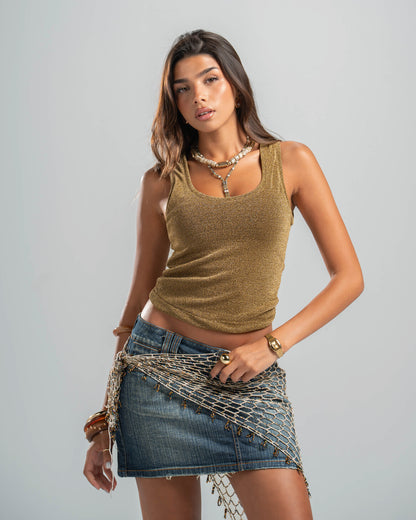 GOLD SHIMMER TOP