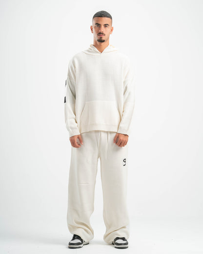 PSYCH WHITE KNITTED PANTS