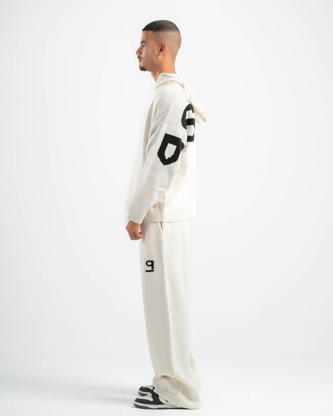 PSYCH WHITE KNITTED PANTS