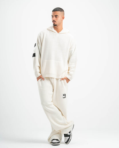 PSYCH WHITE KNITTED PANTS