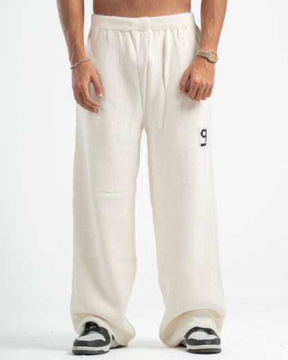 PSYCH WHITE KNITTED PANTS