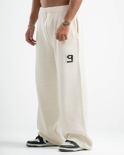 PSYCH WHITE KNITTED PANTS