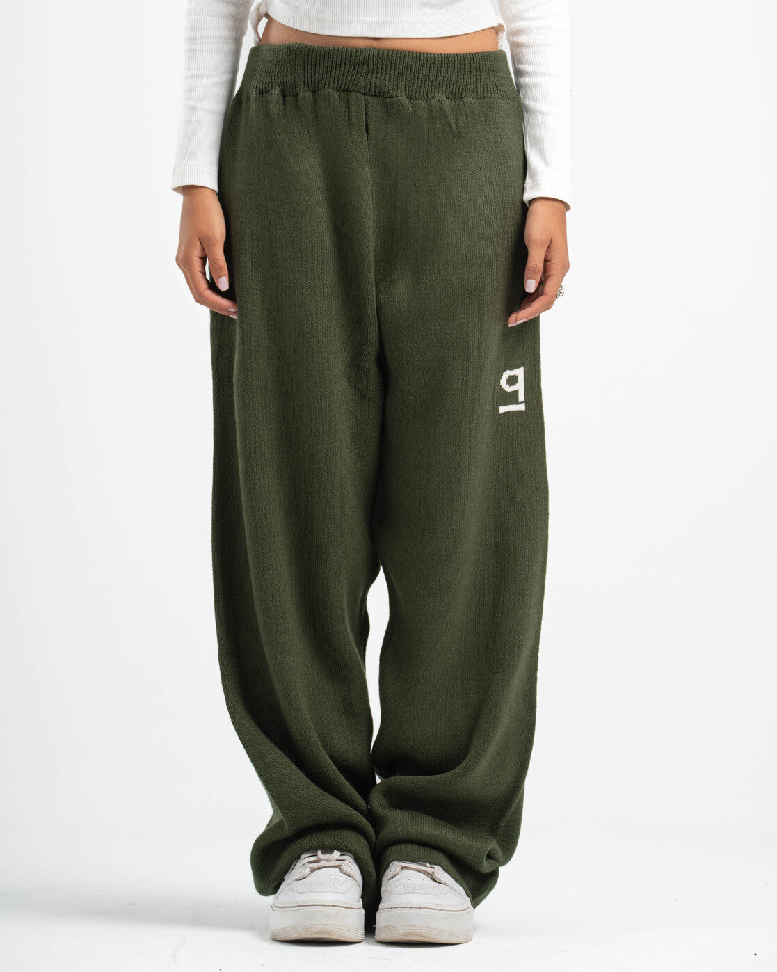 PSYCH OLIVE KNITTED PANTS