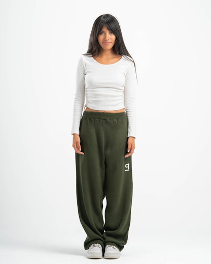 PSYCH OLIVE KNITTED PANTS