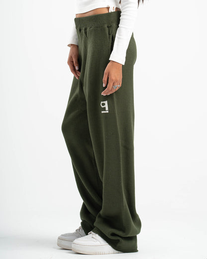 PSYCH OLIVE KNITTED PANTS