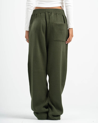 PSYCH OLIVE KNITTED PANTS