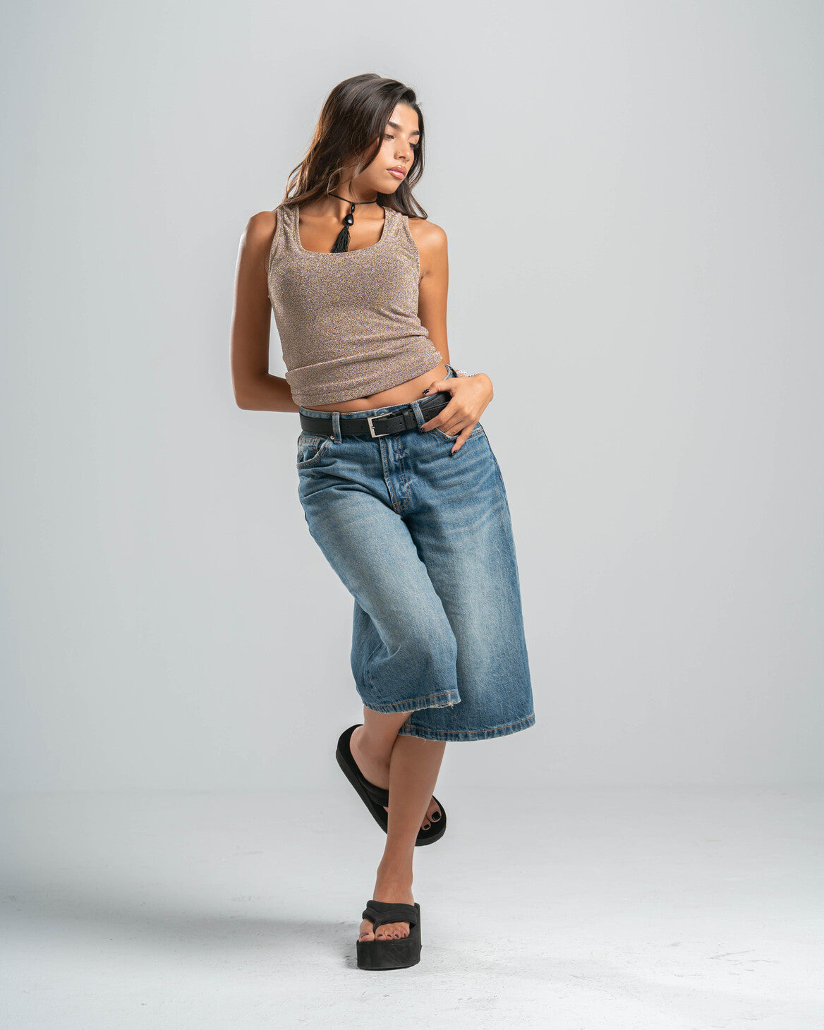 CHAMPAGNE SHIMMER TOP