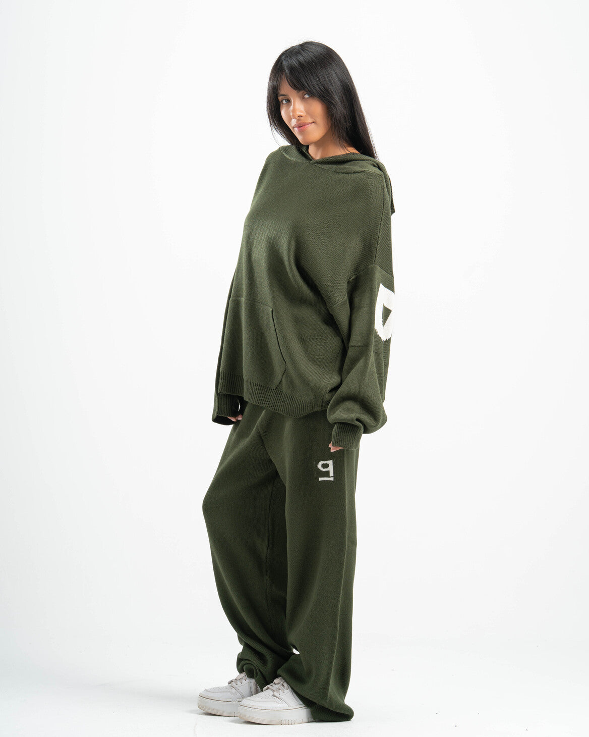 PSYCH OLIVE KNITTED HOODIE