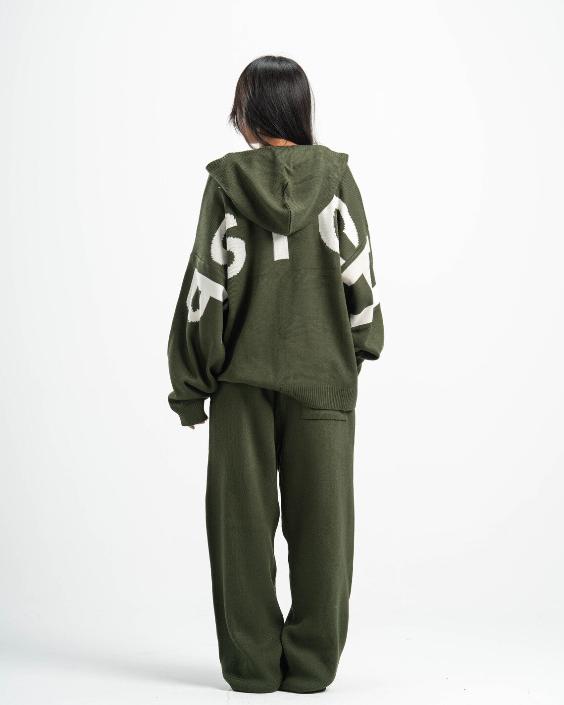 PSYCH OLIVE KNITTED HOODIE