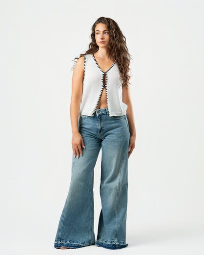 Pattes D’éléphant Jeans in Blue