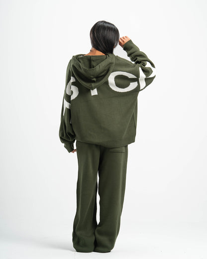 PSYCH OLIVE KNITTED PANTS