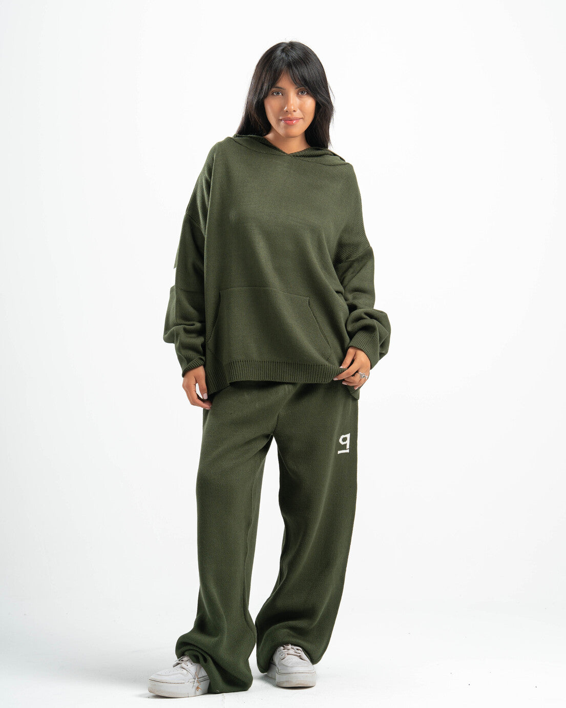 PSYCH OLIVE KNITTED HOODIE