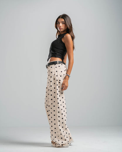 black Button-up Textured Top