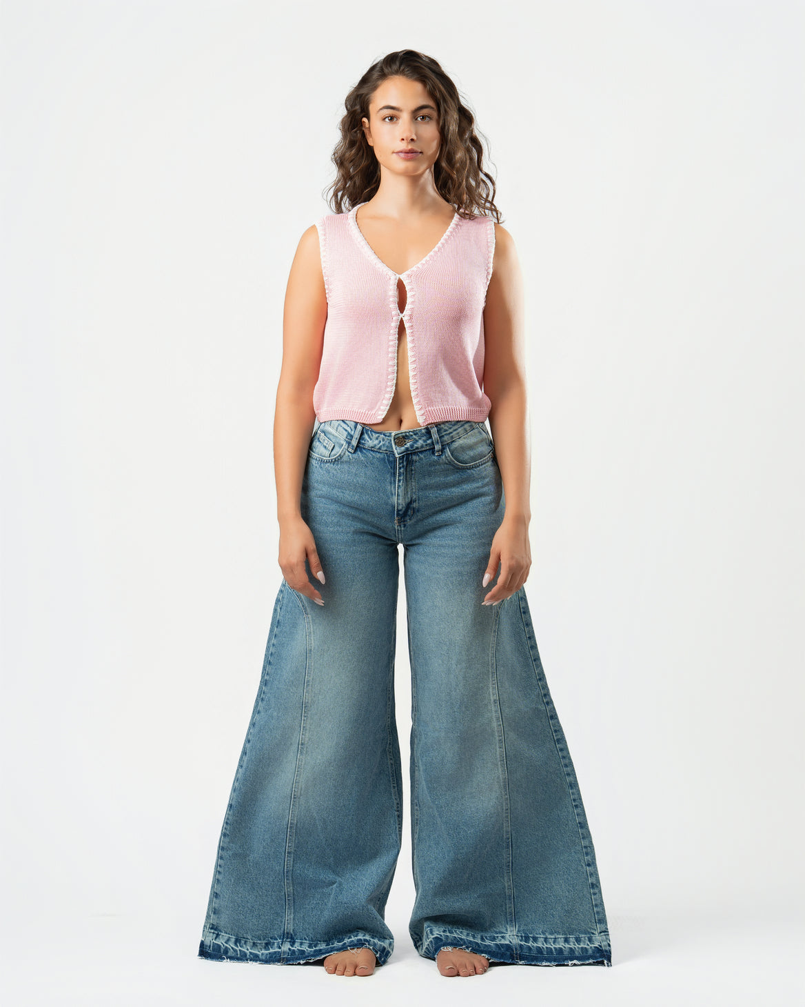 Pattes D’éléphant Jeans in Blue